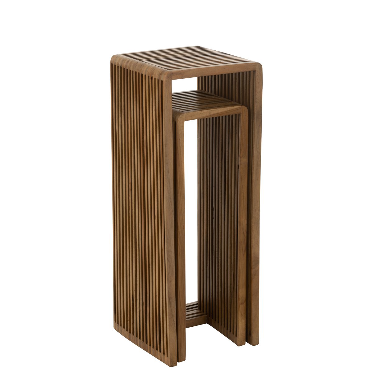 Beistelltische Cube Teak natur - 2er Set