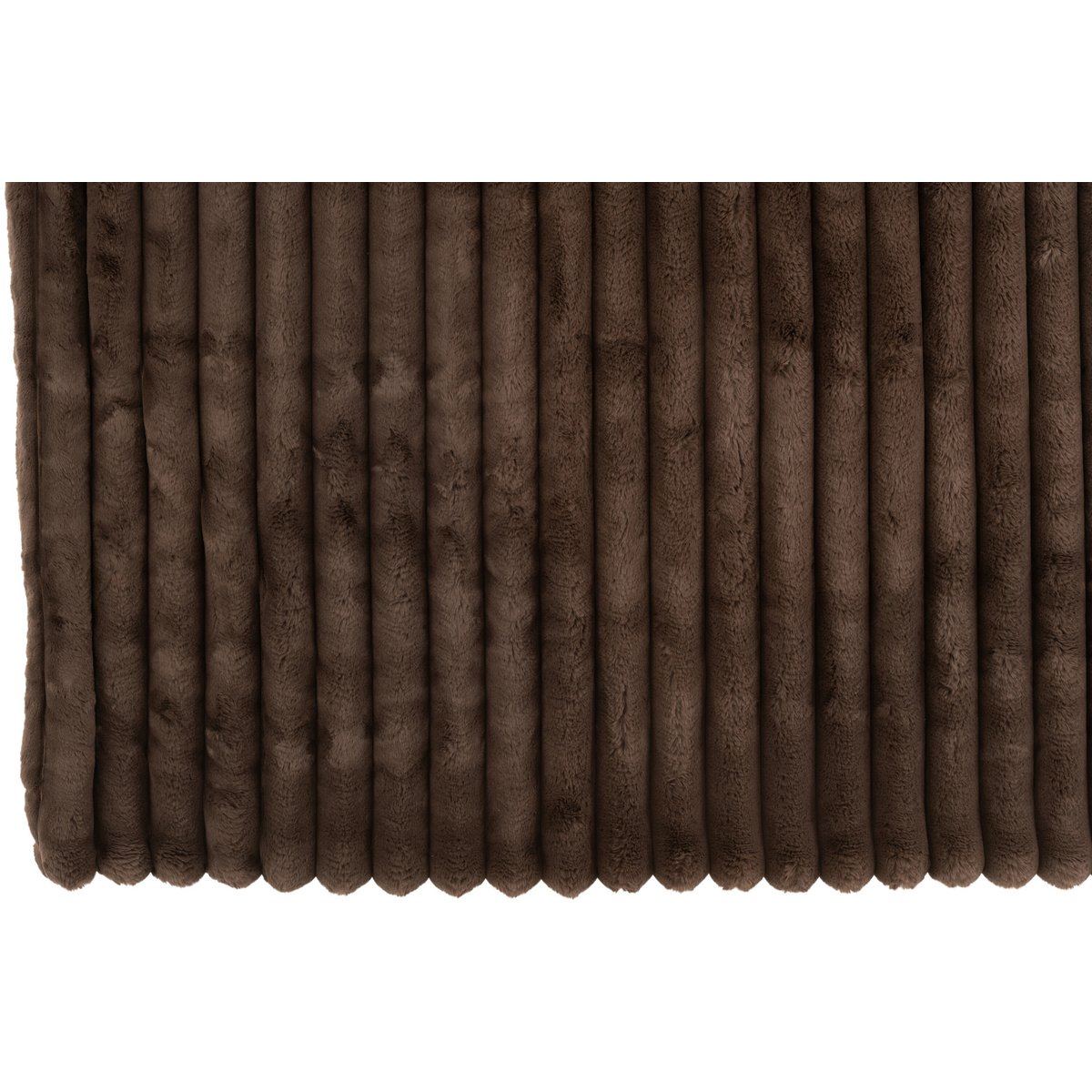 J-Line Plaid Large Corduroy Polyester Chocolade