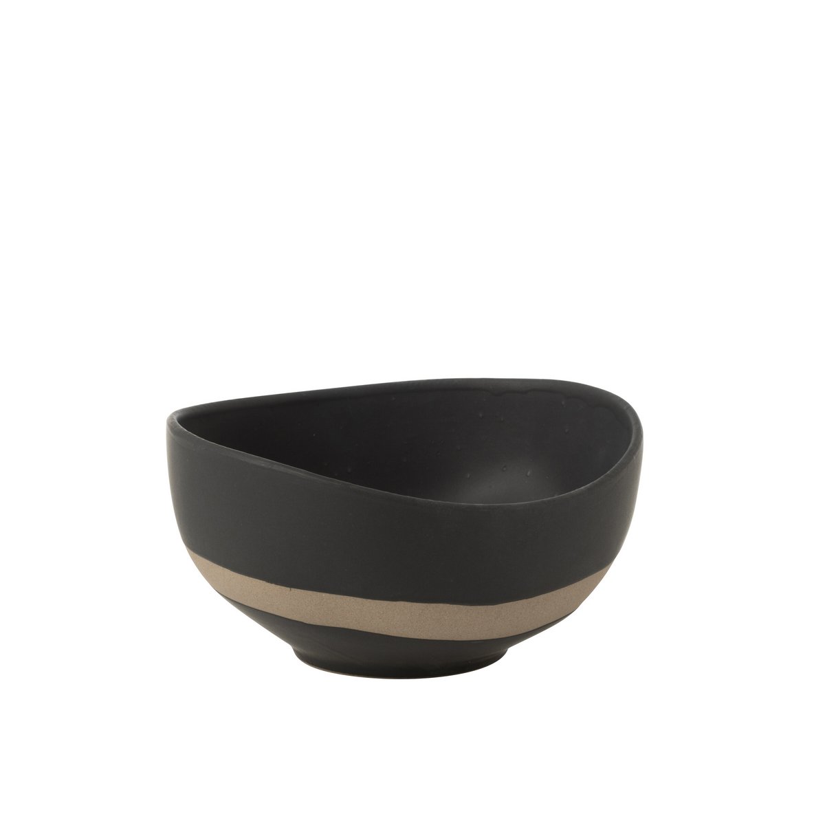 Kom Keramiek zwart/taupe