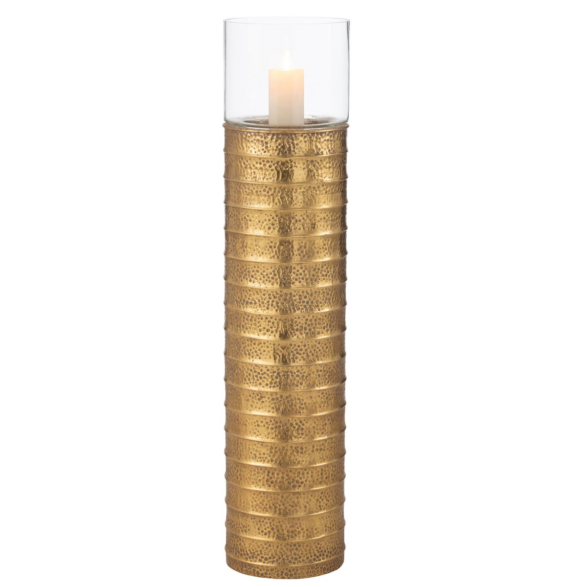 J-Line Kaarshouder Zuil Metaal/Glas Goud Large