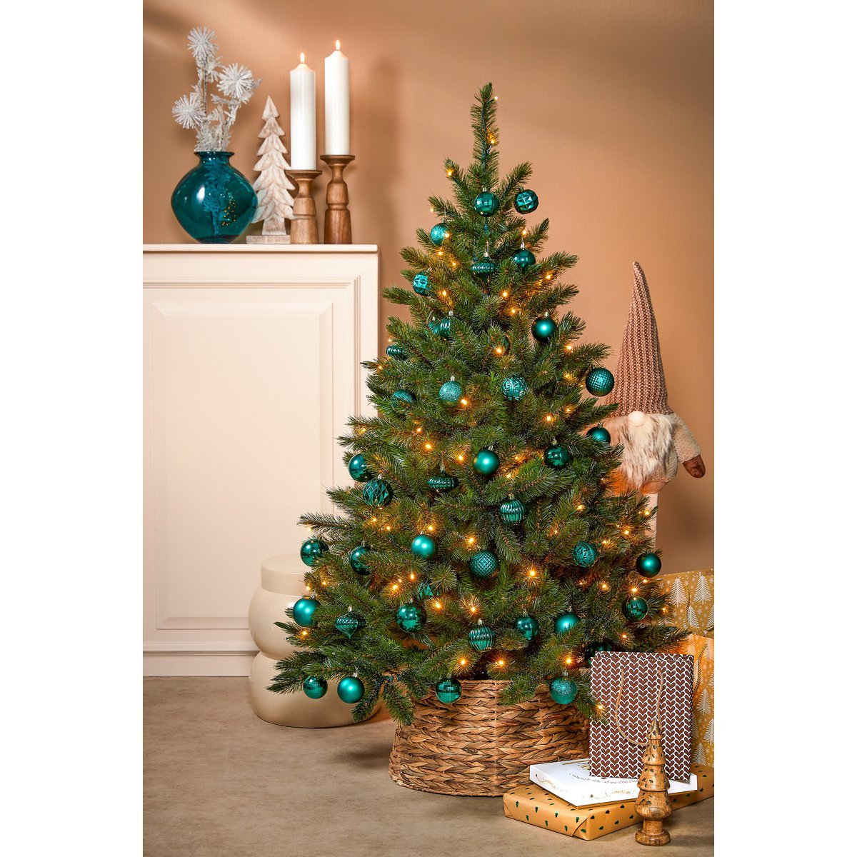 Bristlecone Kunstkerstboom met LED Verlichting - H155 x Ø99 cm