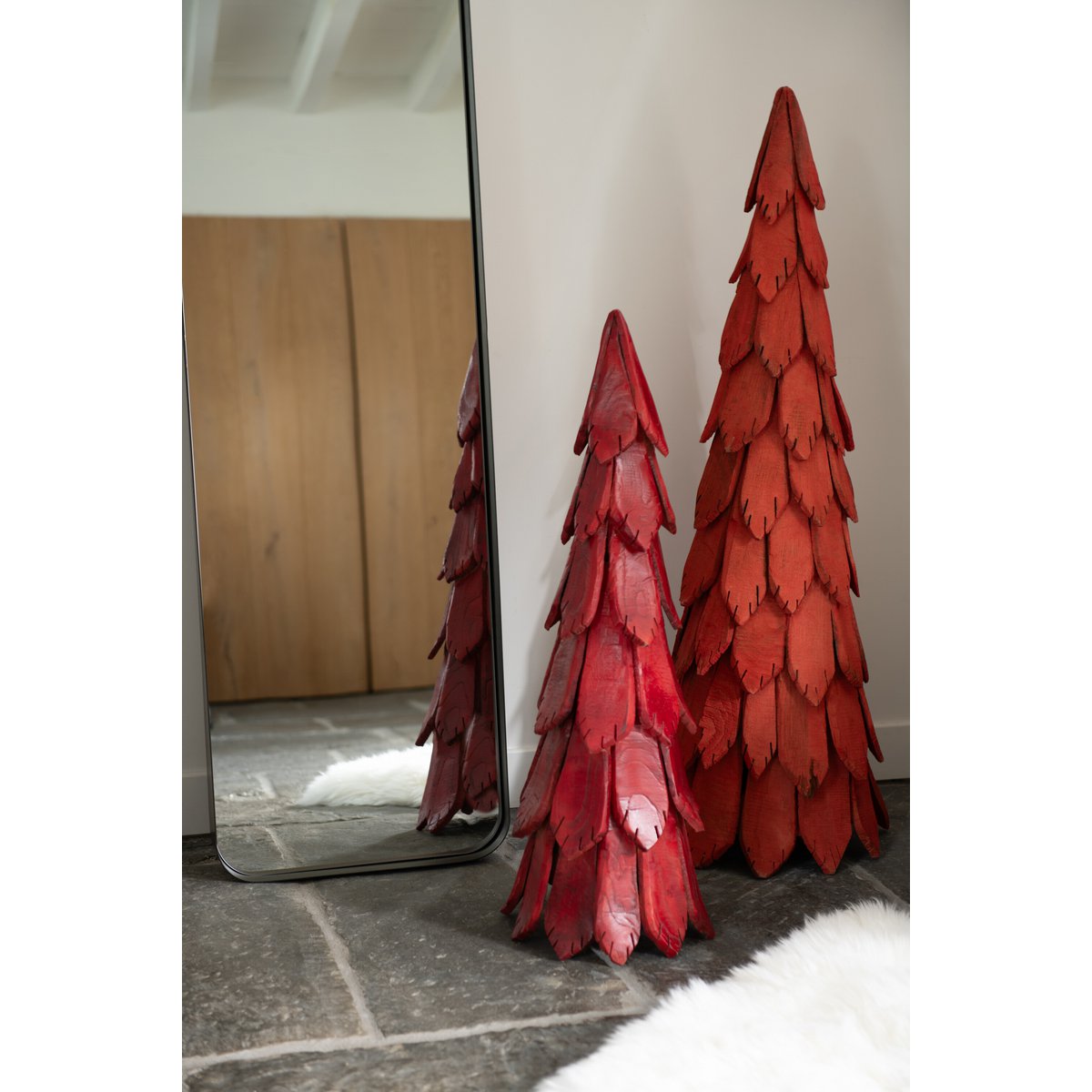 J-Line spiegel Markus - metaal/glas - zwart - small - 160 x 44 cm