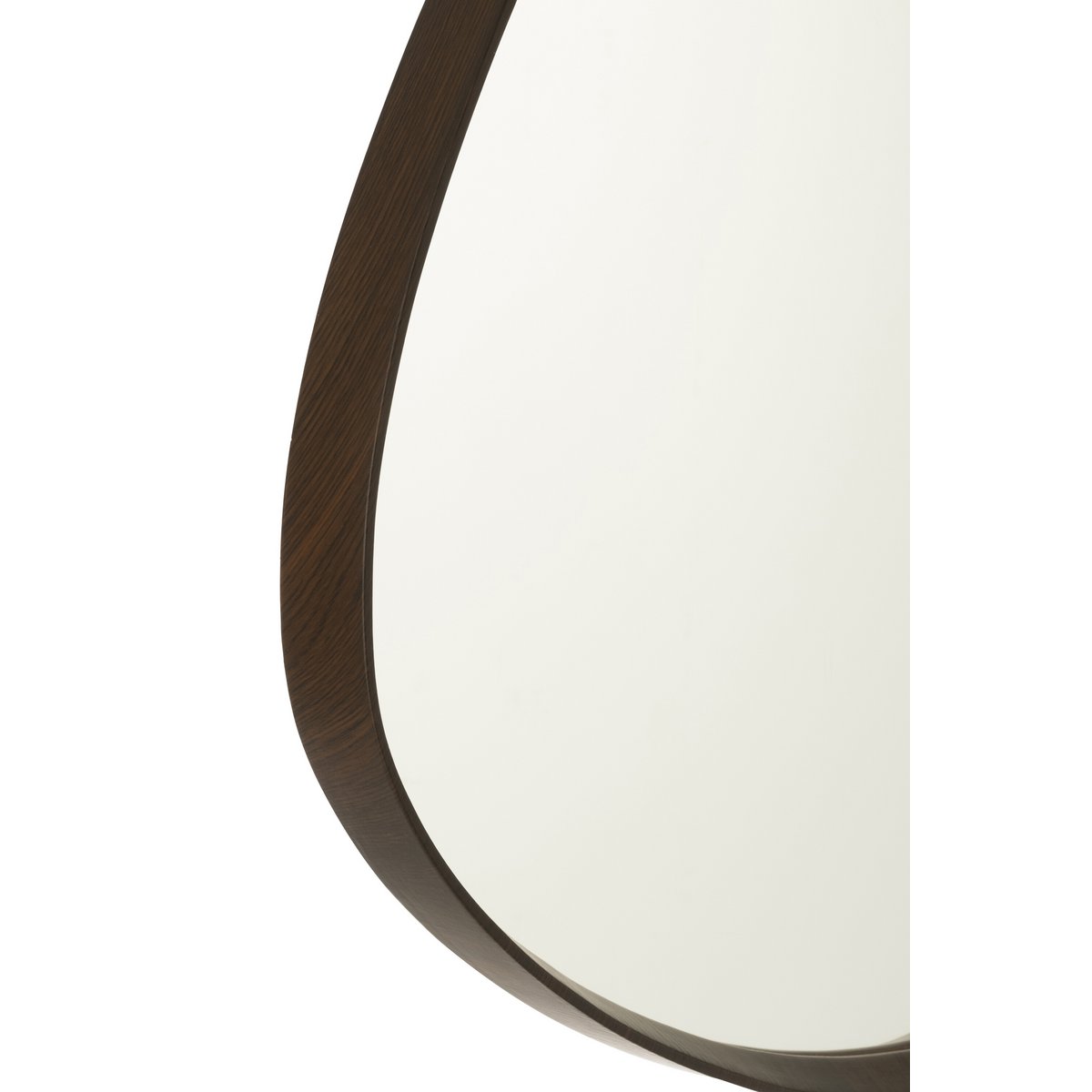 J-Line spiegel Abstract - hout/glas - donkerbruin - small - 70 x 61 cm