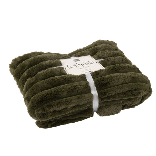 J-Line Plaid Large Corduroy Polyester Donkergroen