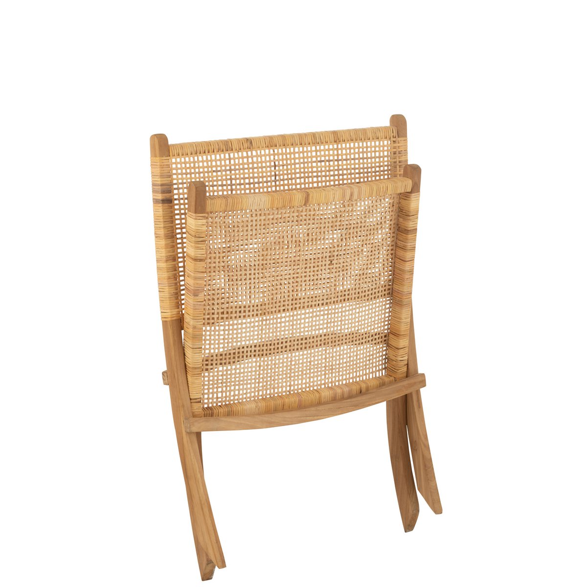 J-Line Plooeistoel Rattan/Teak Naturel