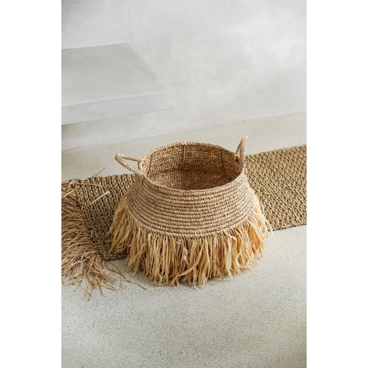 De Raffia luxe mand L