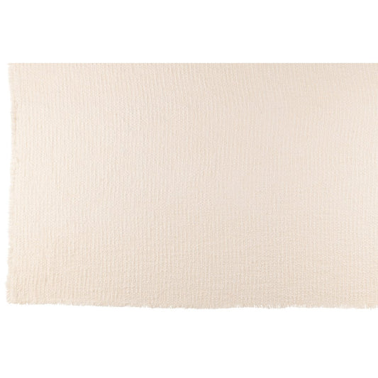 Plaid Gerafelde Randen wit - 180 x 130 cm