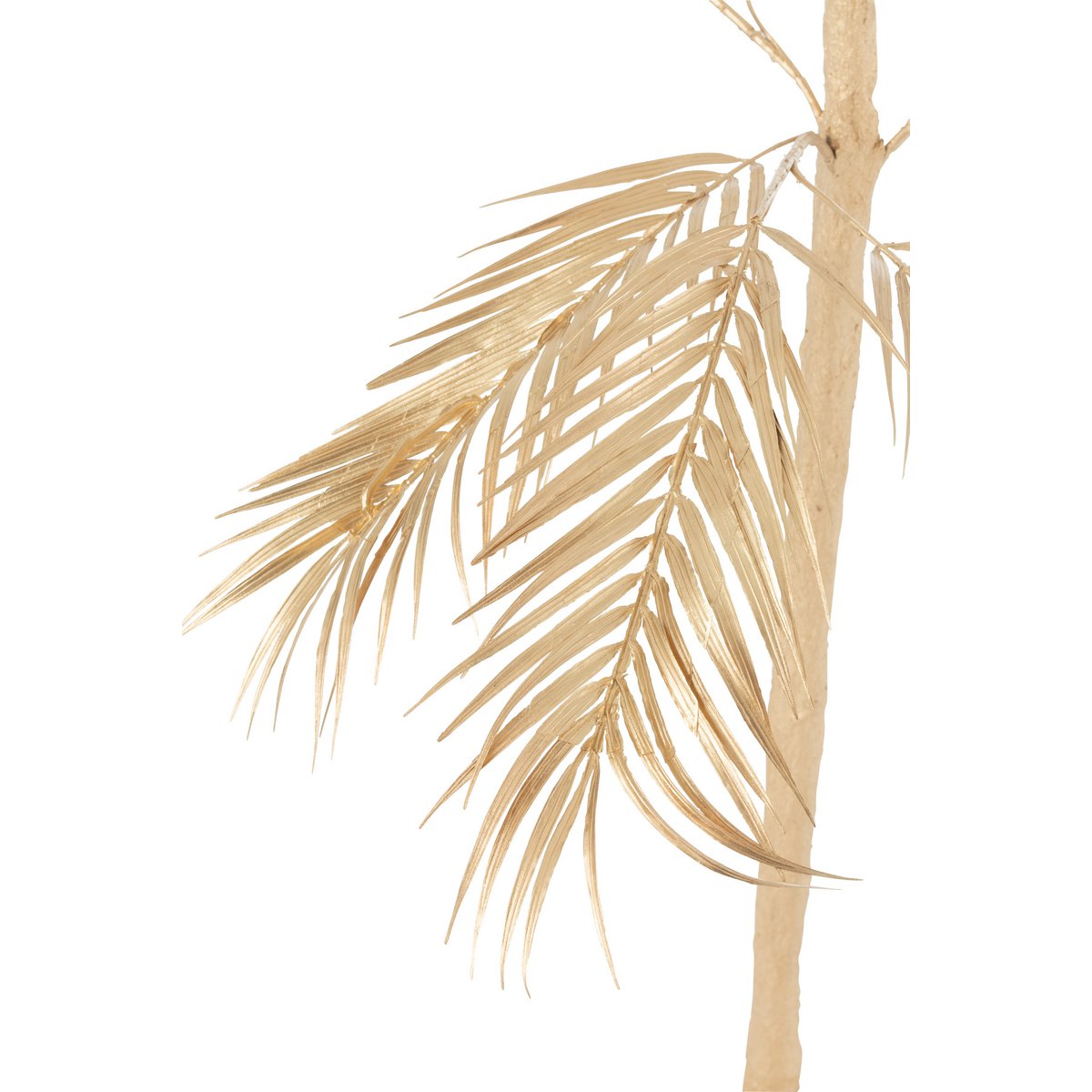 J-Line Boom Palm Bladeren 1 Stam - metaal - goud - small