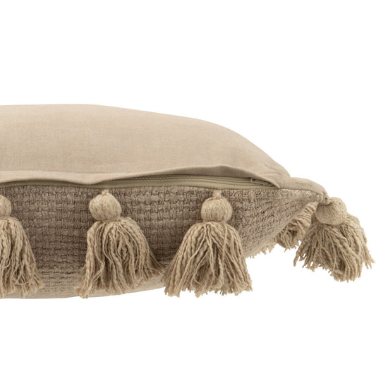 Kussen Kwasten taupe