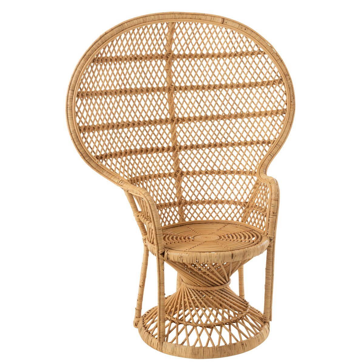 Pauw Rotan stoel met kussen