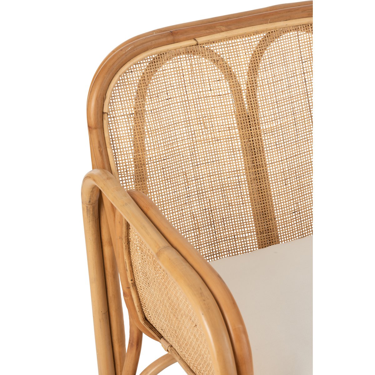 J-Line stoel + kussen Casablanca - jute - naturel