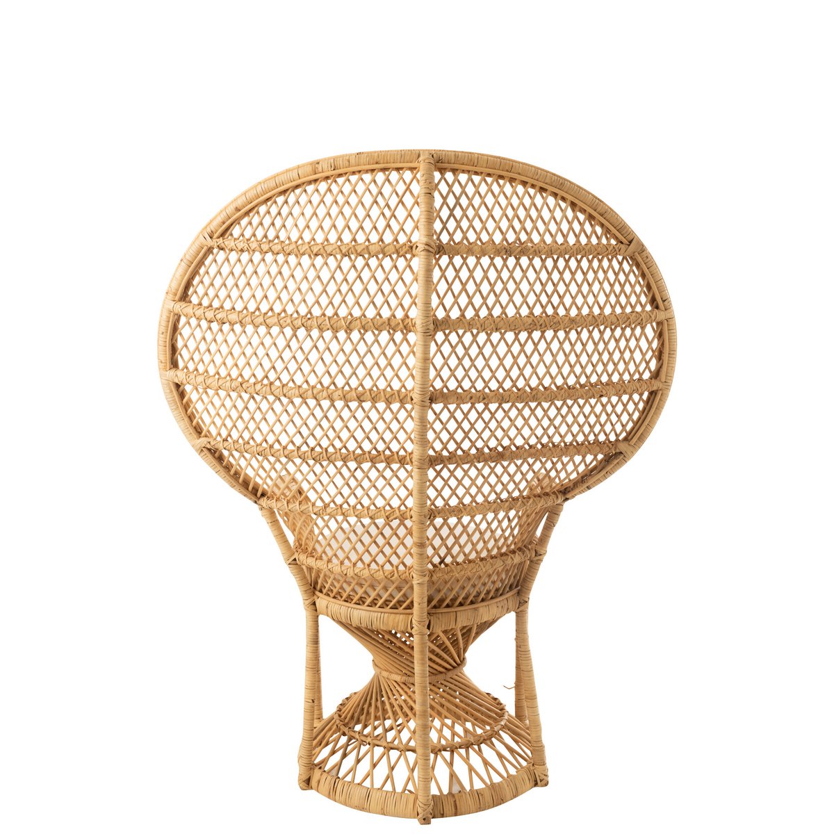 Pauw Rotan stoel met kussen