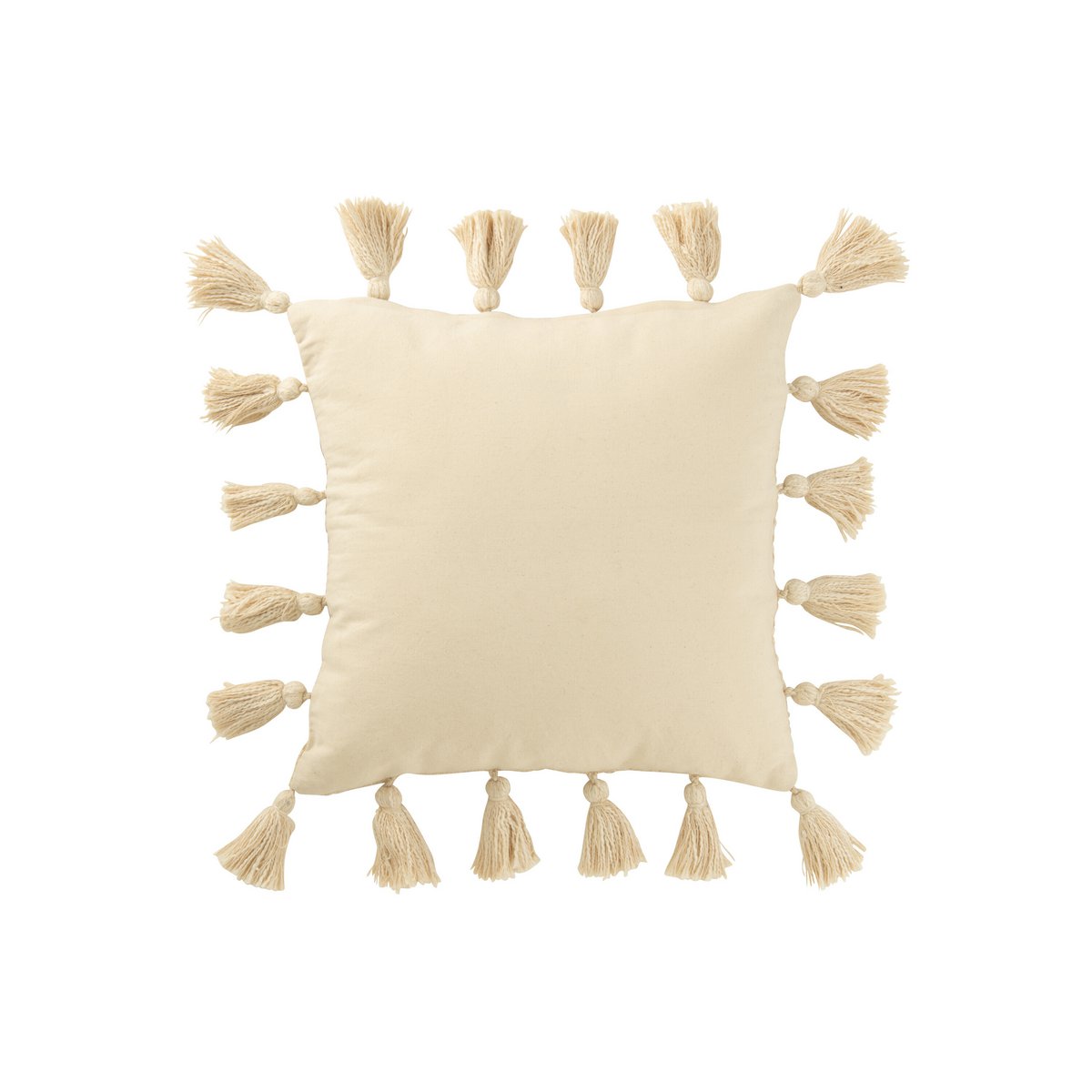 Kussen Kwasten beige