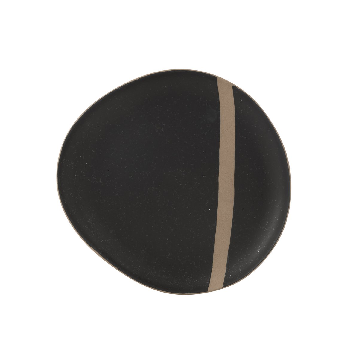 Bord Keramiek zwart/taupe large