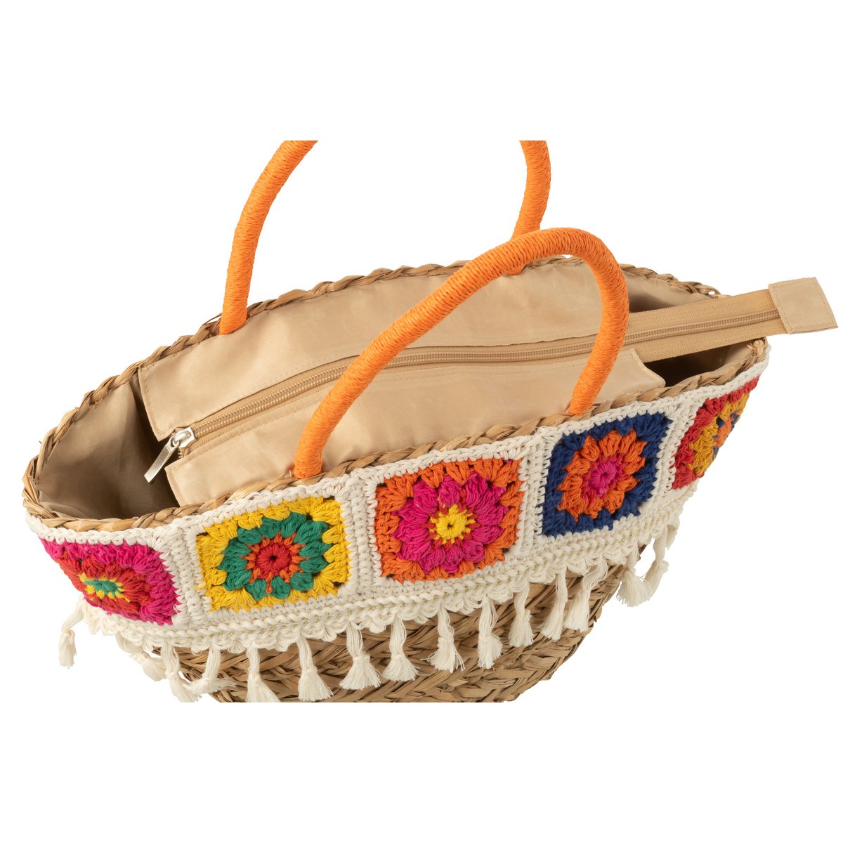 Strandtas Gehaakt zeegras/katoen