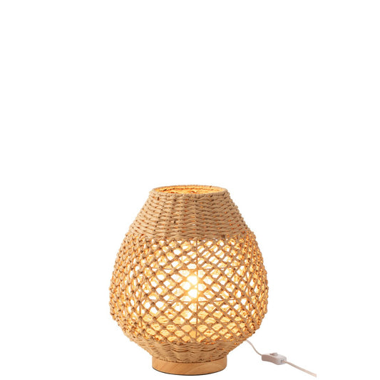 J-Line Lamp Metaal Gedraaid Donker Naturel Klein