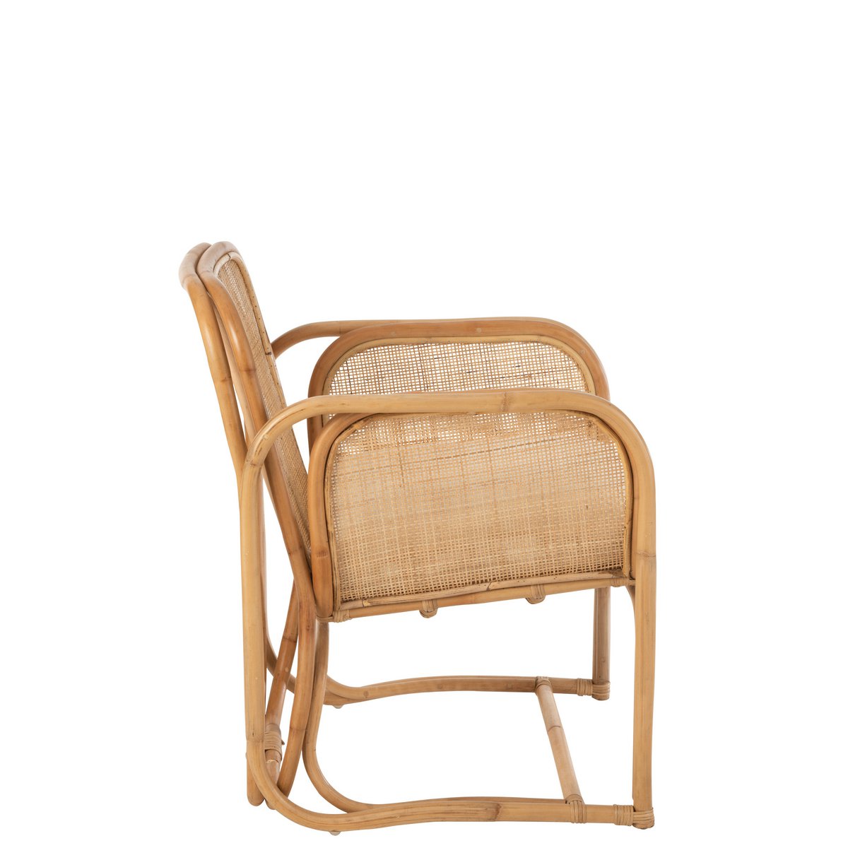 J-Line stoel + kussen Casablanca - jute - naturel