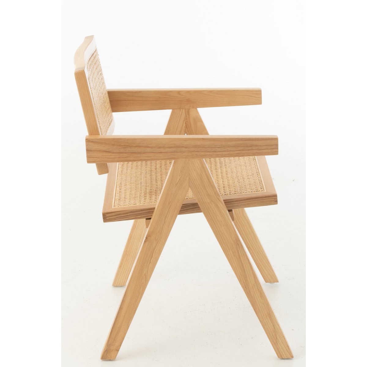 Rooster Stoel essenhout/rattan