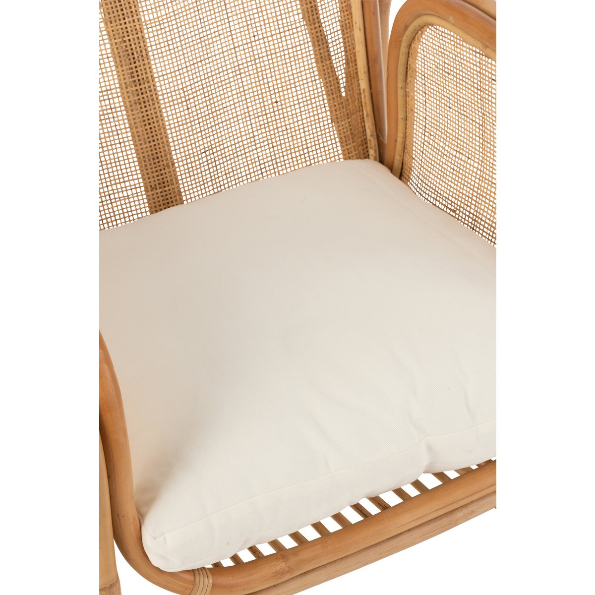 J-Line stoel + kussen Casablanca - jute - naturel