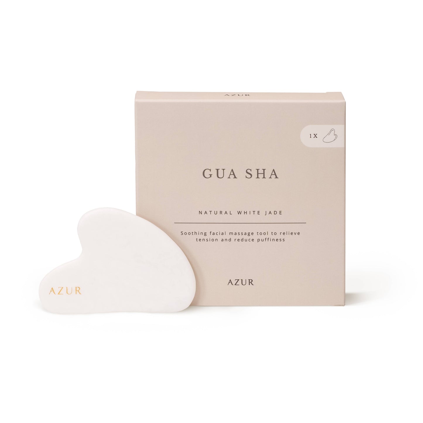 Gua Sha gezichtsmassagetool | witte Jade