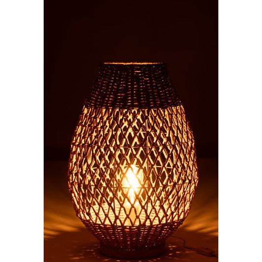 J-Line Lamp Metaal Getwist Donker Naturel Large
