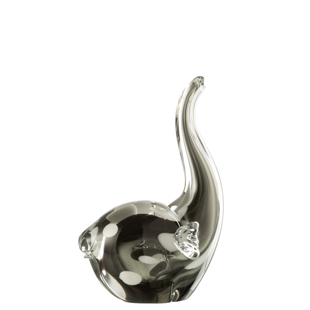 J-Line Olifant Glas Transparant/Zwart Large