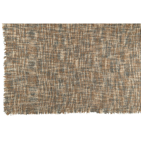 Plaid tweed blauw/beige - 180 x 130 cm