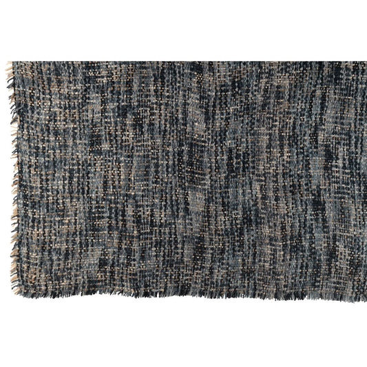 Plaid tweed blauw/wit - 180 x 130 cm
