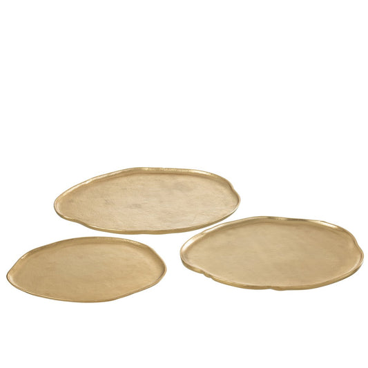 Plateau Rond Aluminium Goud L
