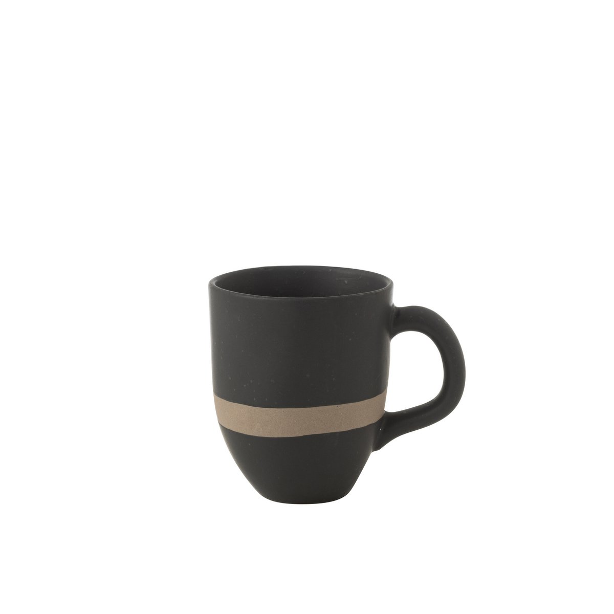 Beker Keramiek zwart/taupe