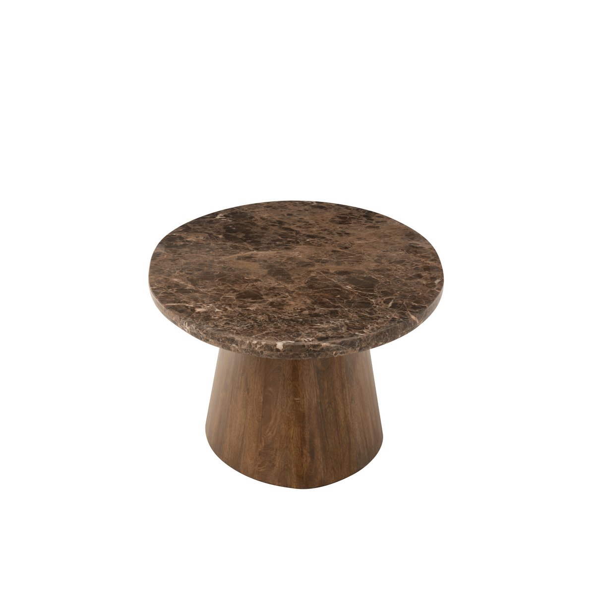 J-Line Couchtisch Oval - Marmor/Mangoholz - Braun