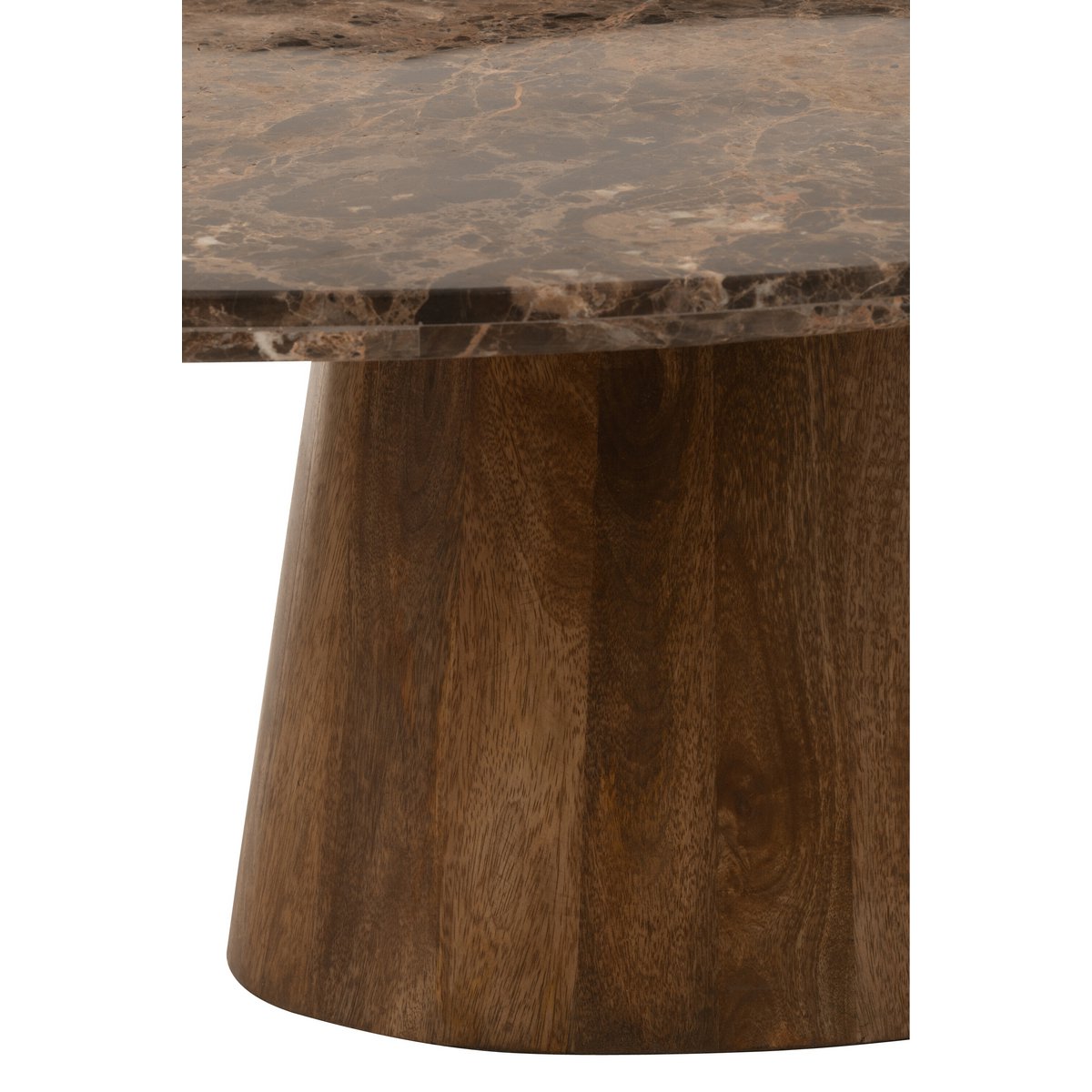 J-Line Couchtisch Oval - Marmor/Mangoholz - Braun