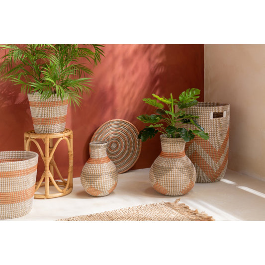 J-Line schaal Cirkel - zeegras - mix - 2 stuks