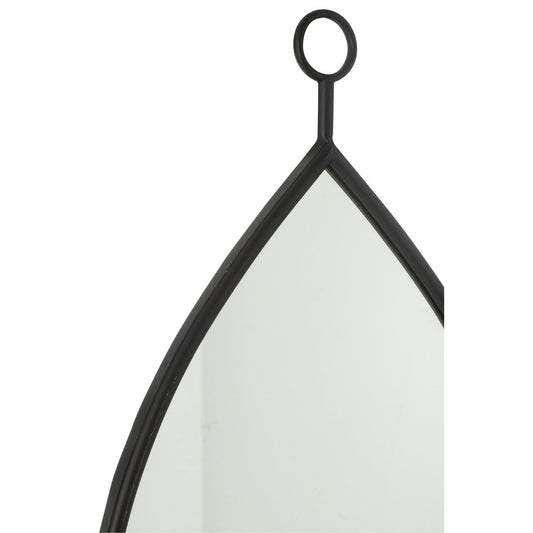 J-Line spiegel Drop - glas - zwart - large - 45 x 74.5 cm