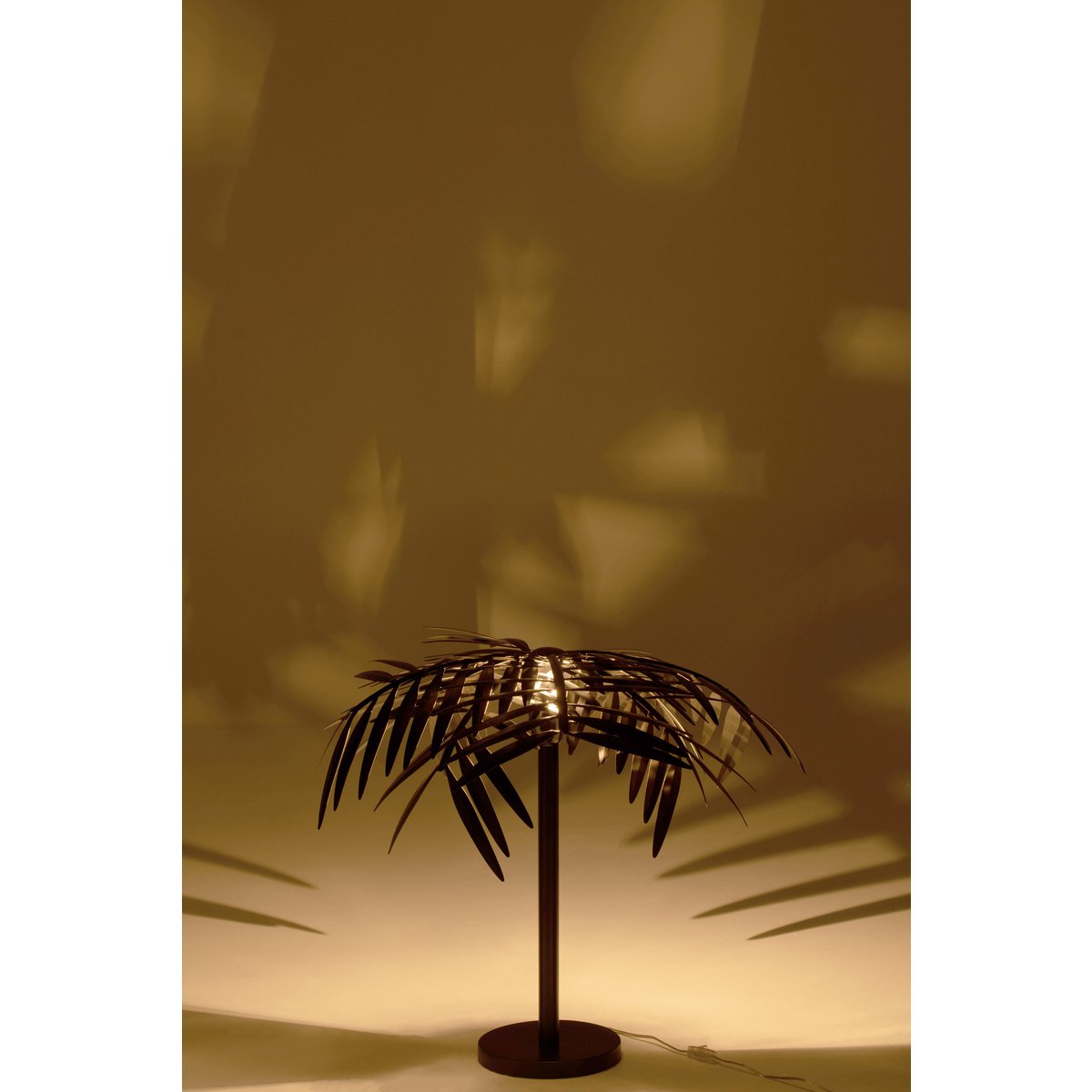 J-Line Tischleuchte Leaf - Metall - schwarz