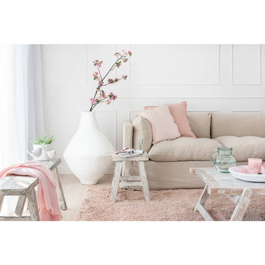 J-Line vaas Chad - papier mache - wit - extra large - 90 cm hoog