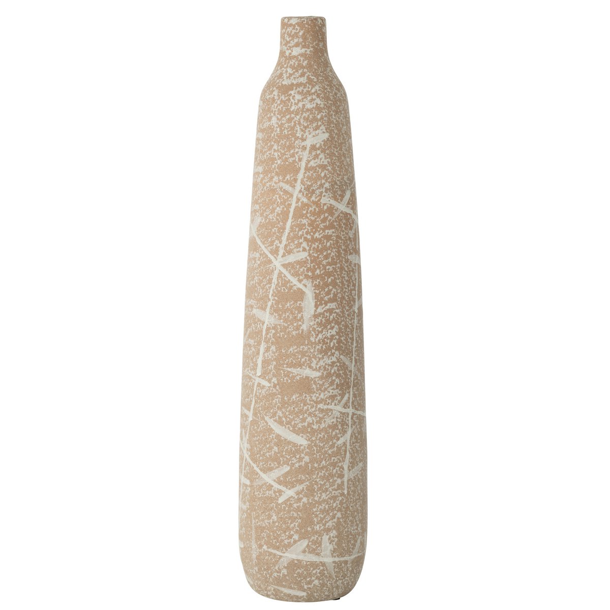 J-Line vaas Dune Smal - keramiek - beige/wit - large - 69.5 cm hoog