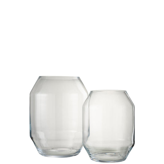 J-Line vaas Lilou - glas - transparant - large - 40 cm hoog