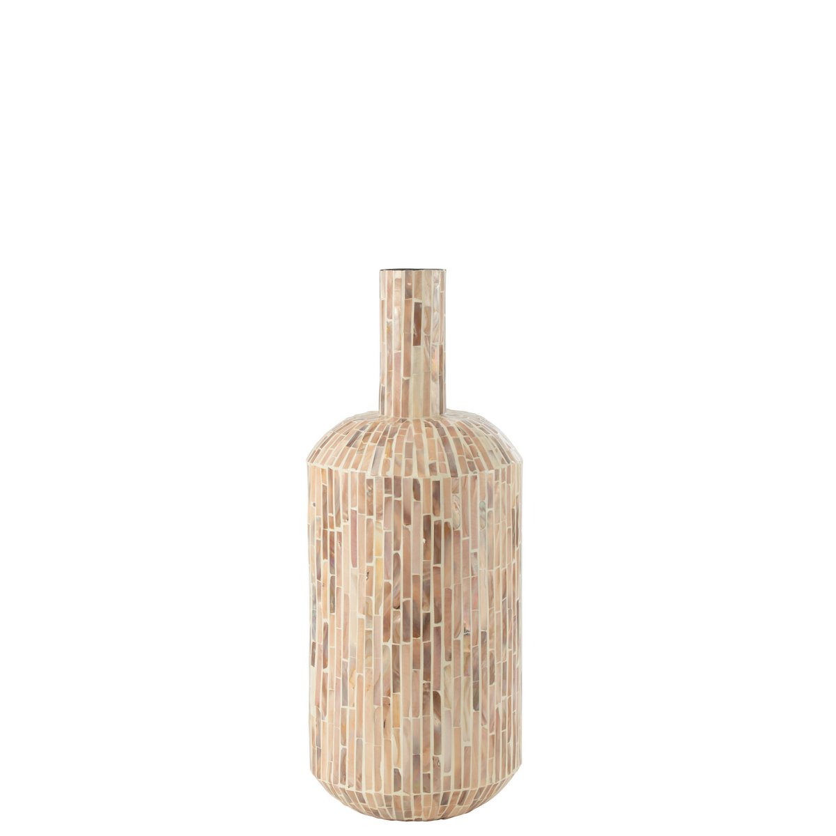 J-Line vaas Nuye Druppel - schelpen/papier - beige - 51.5 cm hoog