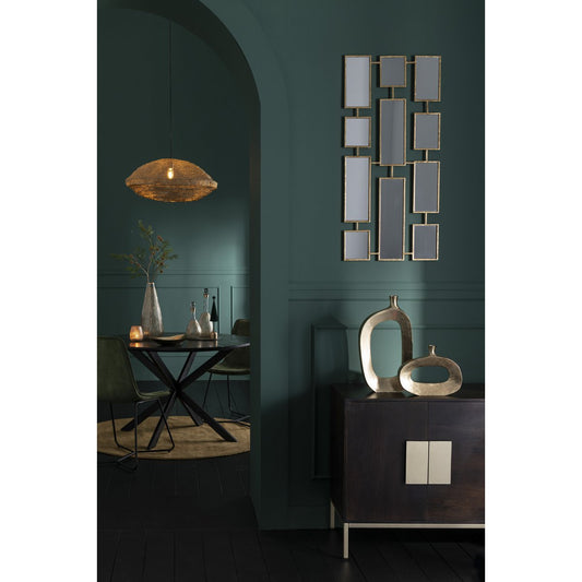 J-Line vaas Ovaal - aluminium - goud - large - 46 cm hoog