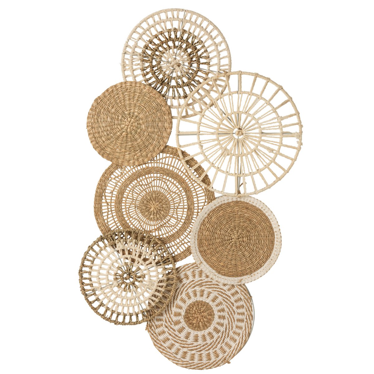J-Line Wanddekoration Kreise - Jute - Natur