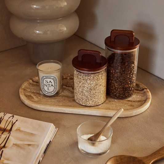 Marmer Tray ovaal sandal onyx 40x20cm