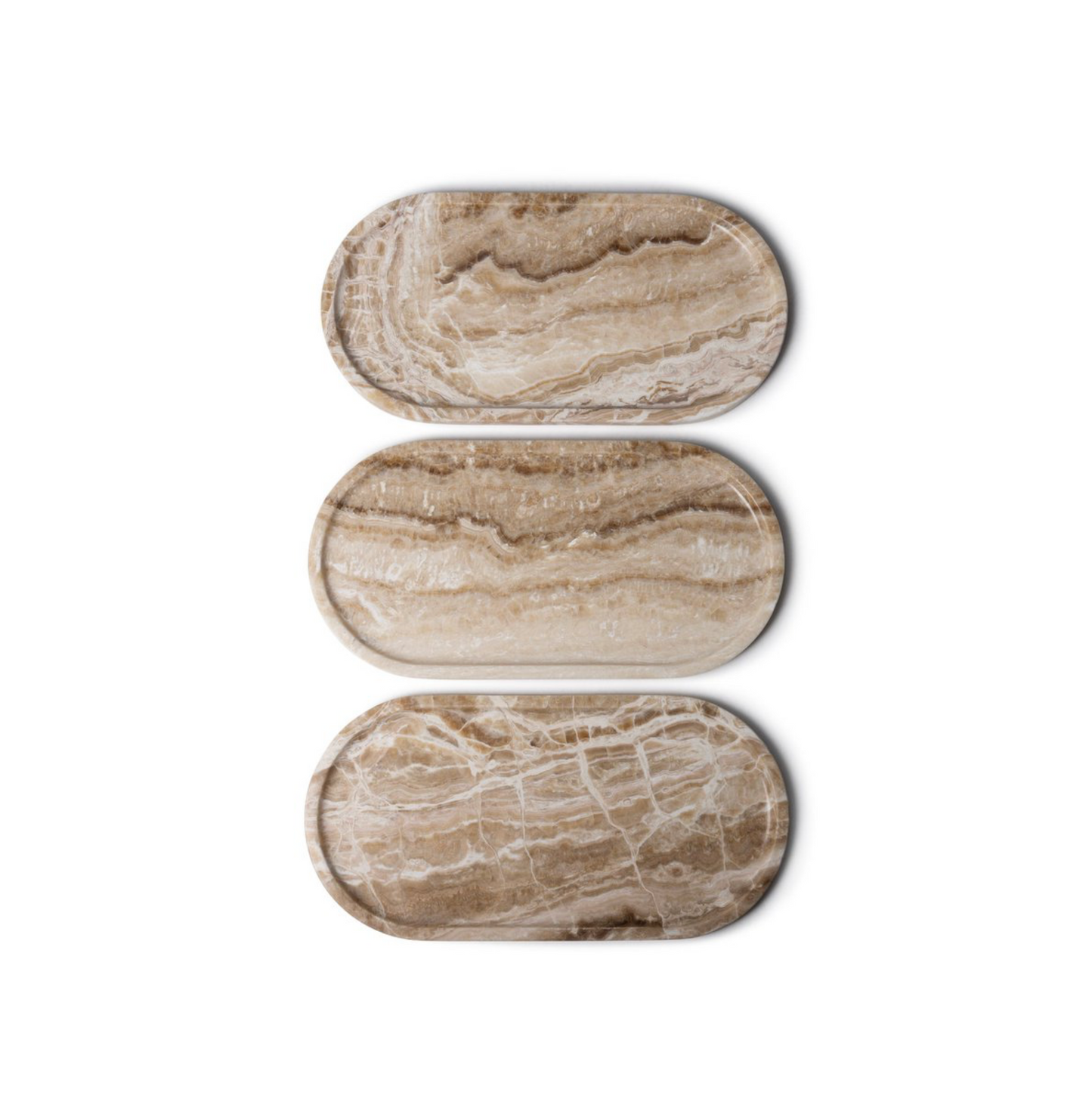 Marmer Tray ovaal sandal onyx 40x20cm