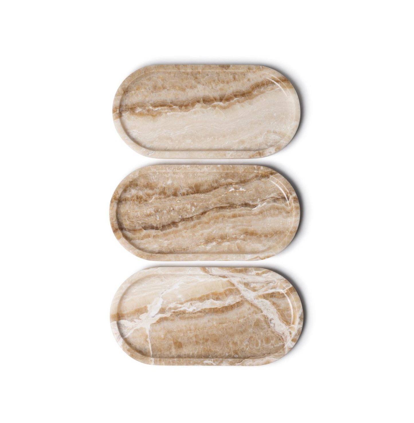 Marmer Tray ovaal sandal onyx 30x15cm