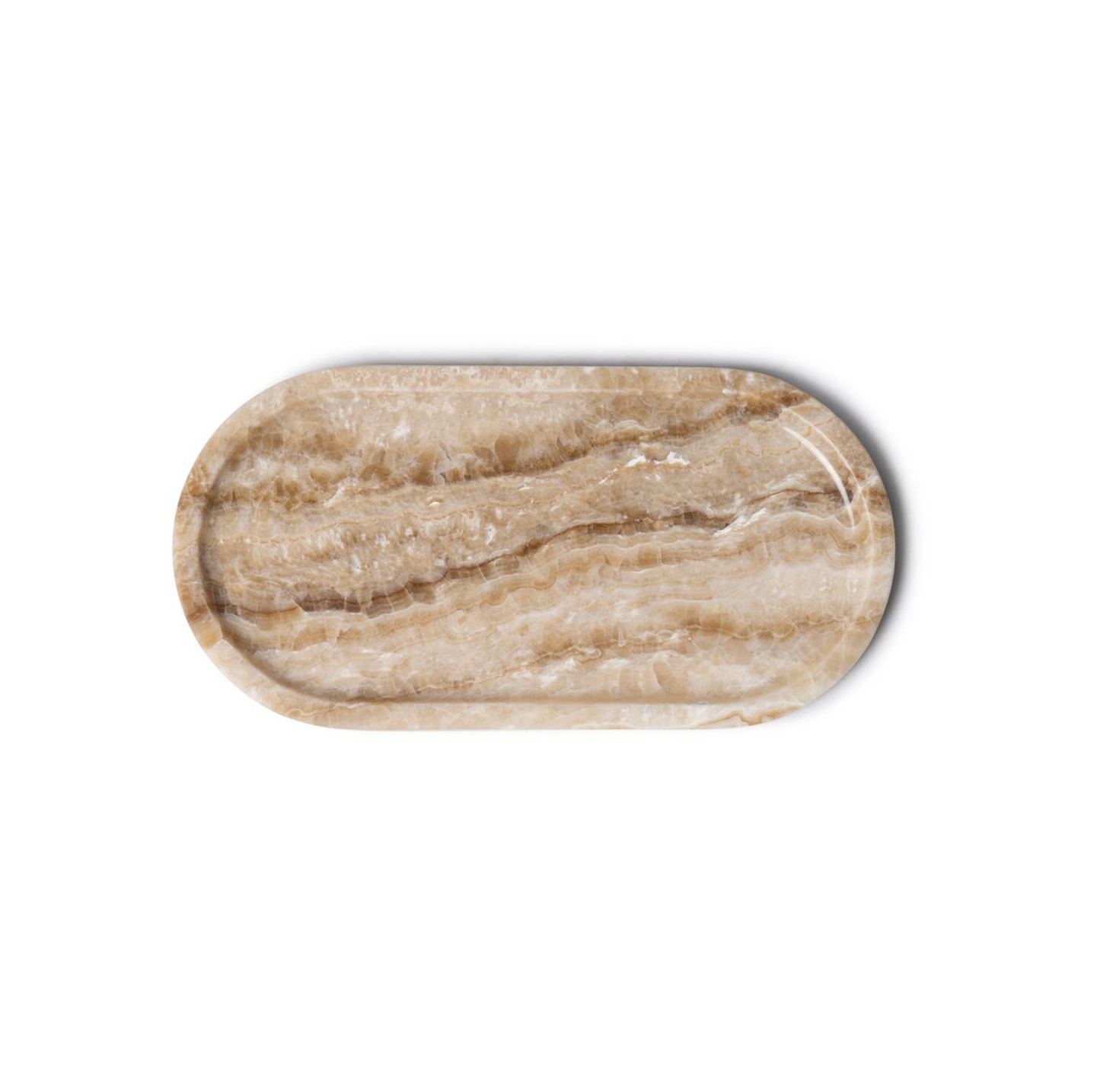 Marmer Tray ovaal sandal onyx 30x15cm