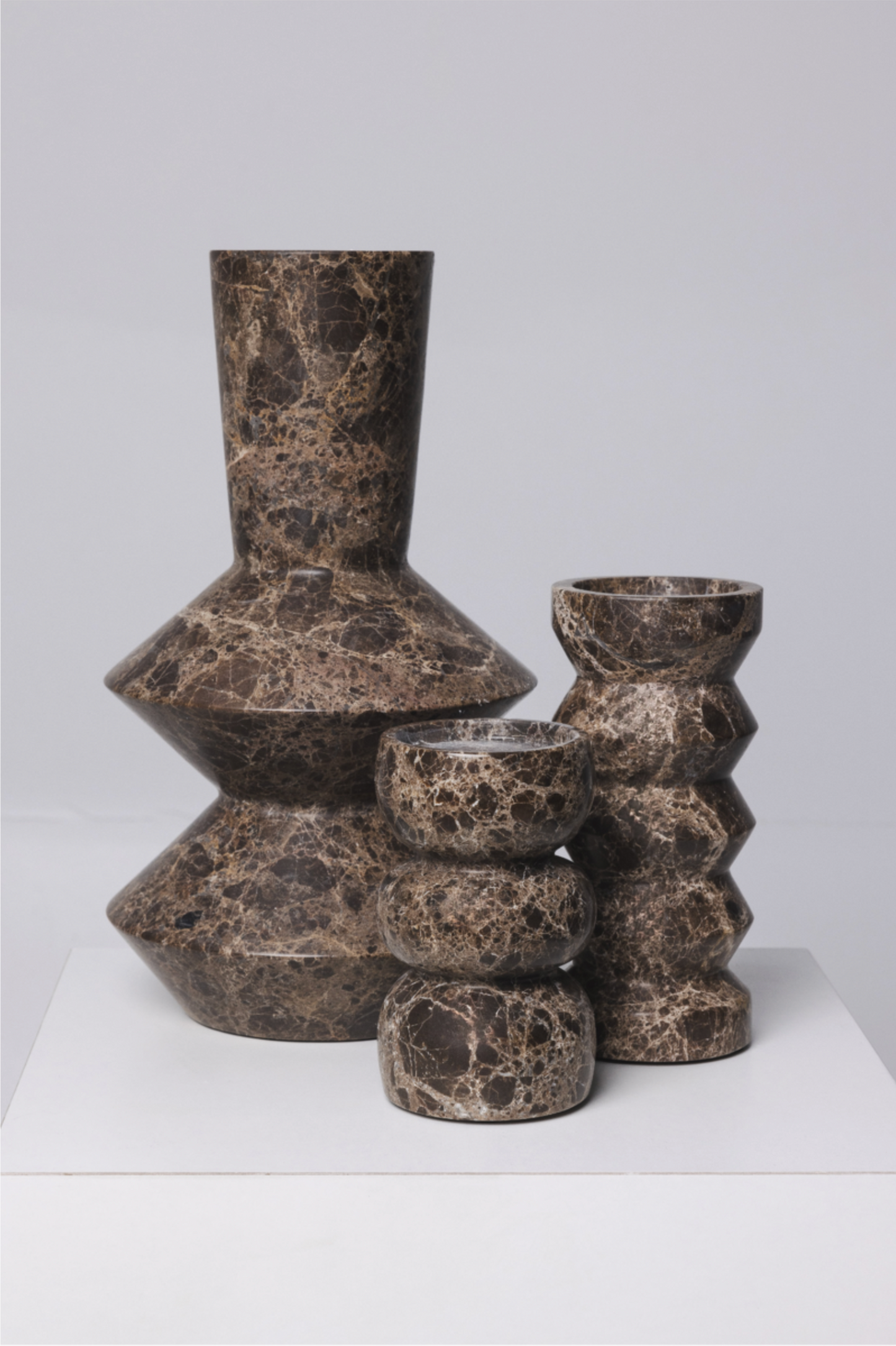 Ruit Kaarshouder dark emperador H20x9cm