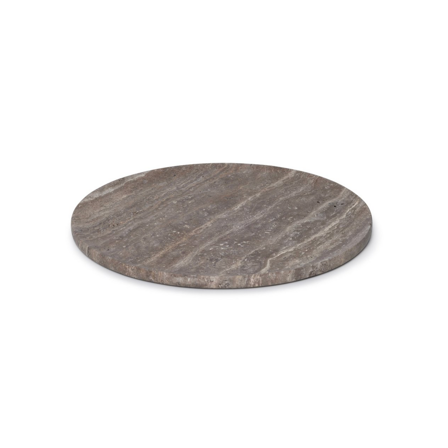 Titanium travertine dienblad rond 40cm