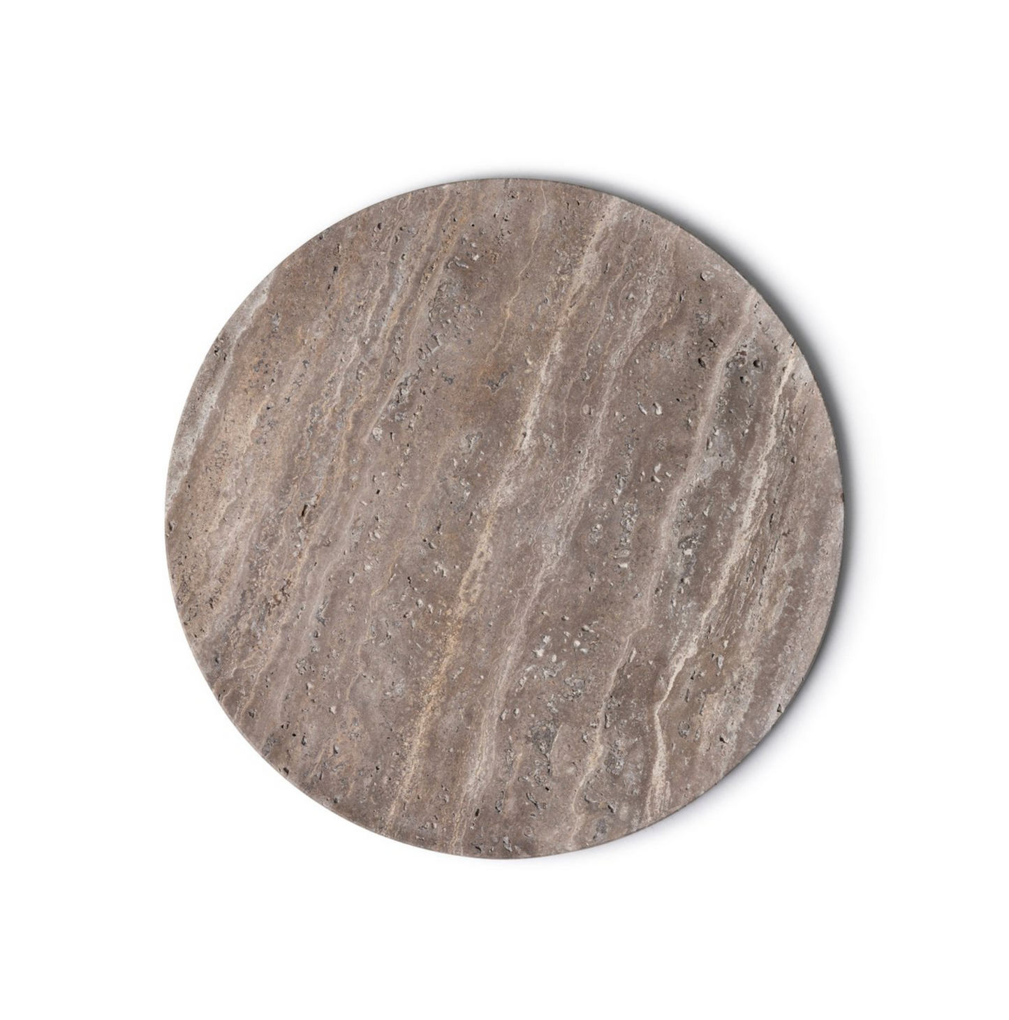 Titanium travertine dienblad rond 40cm