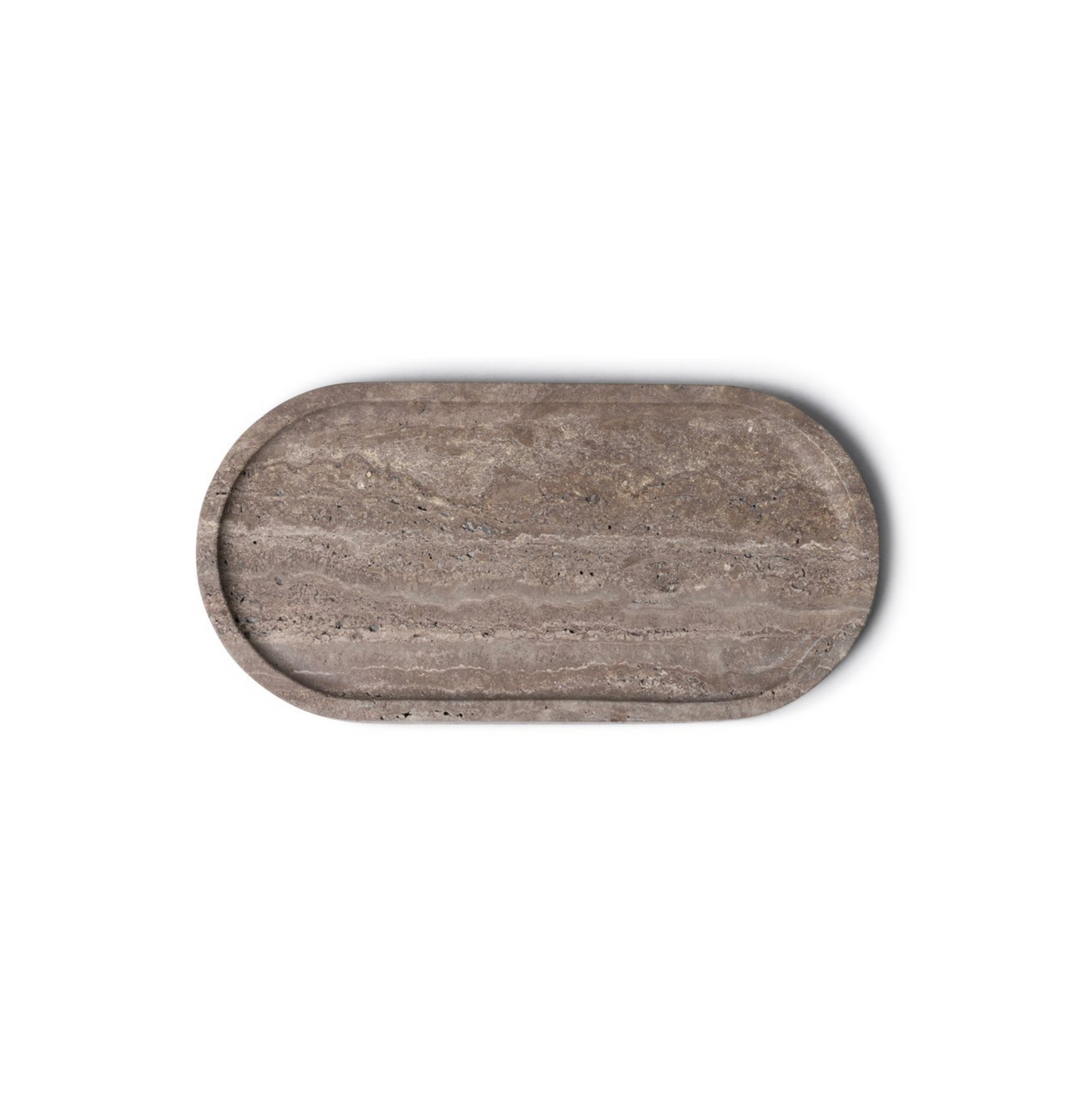 Titanium Dienblad travertine ovaal 30x15cm
