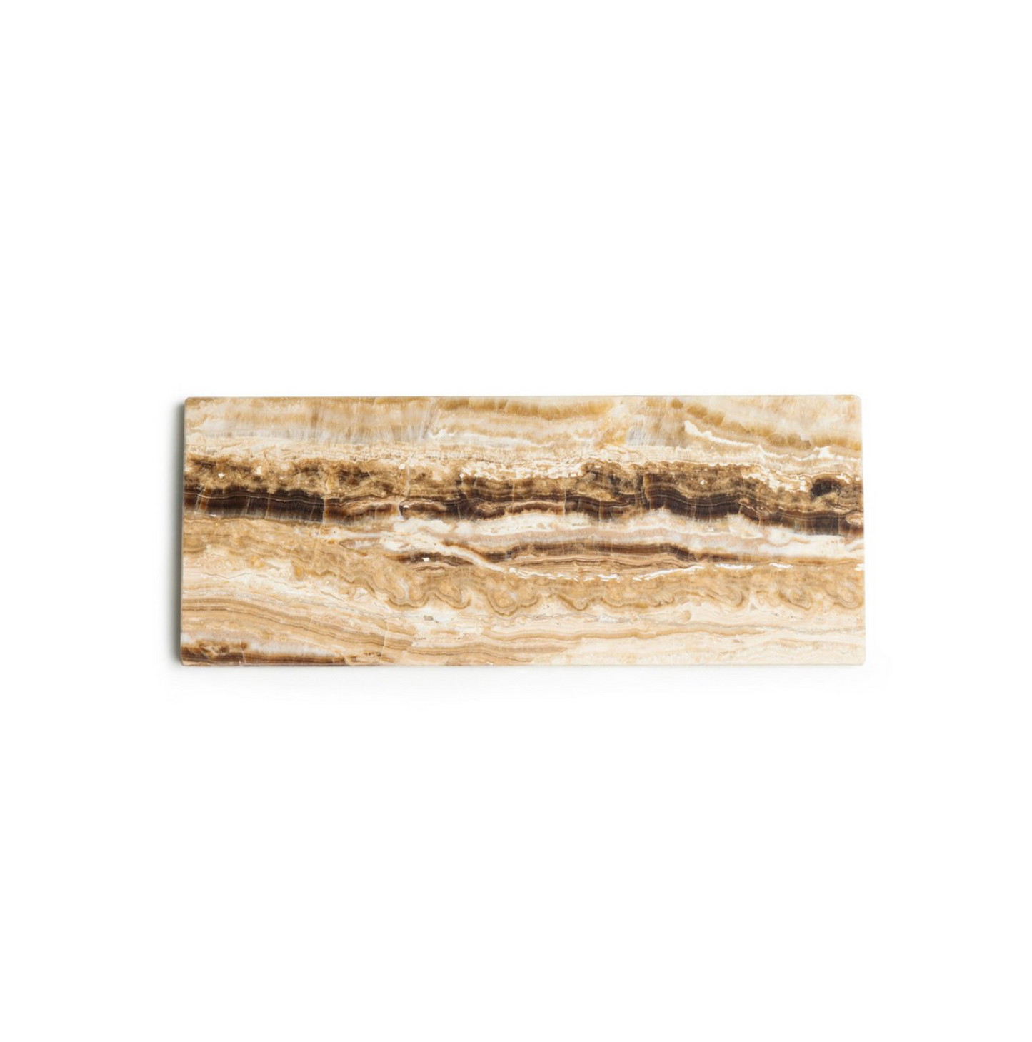 Marmer Dienblad rechthoek S sandal onyx 10x25cm